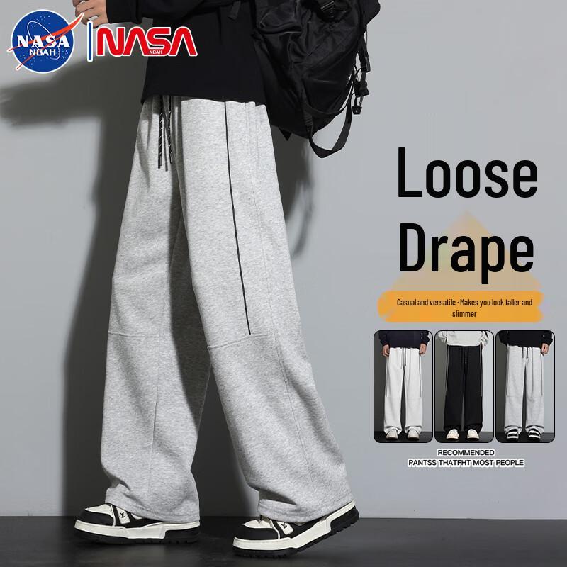 NASA NOAH Men's Loose Fit Straight Leg Casual Sport Pants