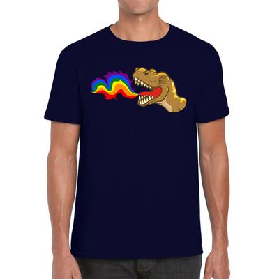 T-Rex Dinosaur Pride Lgbt Dino Rainbow Fire Unisex Mens T Shirt Womens Tops Tees