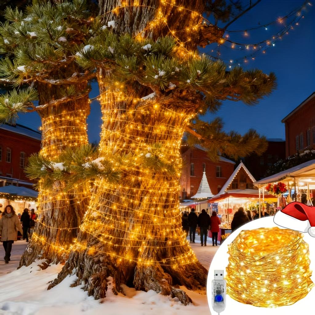 USB Powered Copper String Lights, Fairy Lights, and Starlight Lights Are Suitable for Decorating Parties, Weddings Festivals,Halloween,Christmas