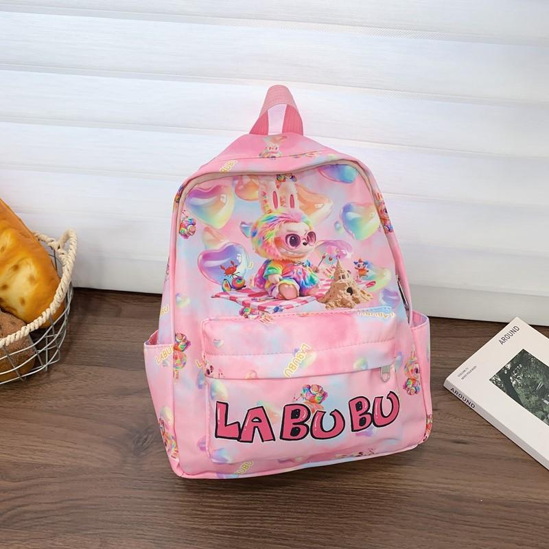

Kindergarten Baby School Bag Cartoon Animation Boys And Girls Backpack Foreign Style Printing Children S Backpack Tide розовый