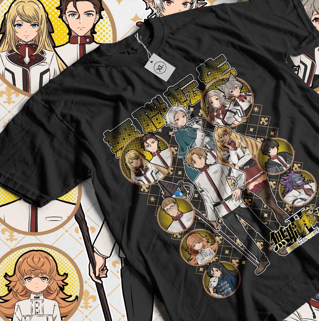 Mushoku Tensei Футболка Мигурида Безработный Перерождение Аниме подарок Футболка Все Размеры S