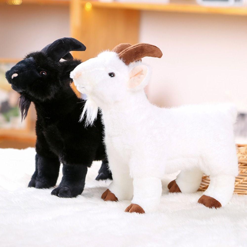 PP Cotton Baby Goat Plush Doll 20cm Baby Goat Doll Toys Doll Toys Horned Sheep Plush Toys Children