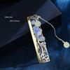 Vintage Hollow Bookmarks with Chain Hollow Metal Bookmarks Book Page Divider for Teacher Book Lover Reading Accessories