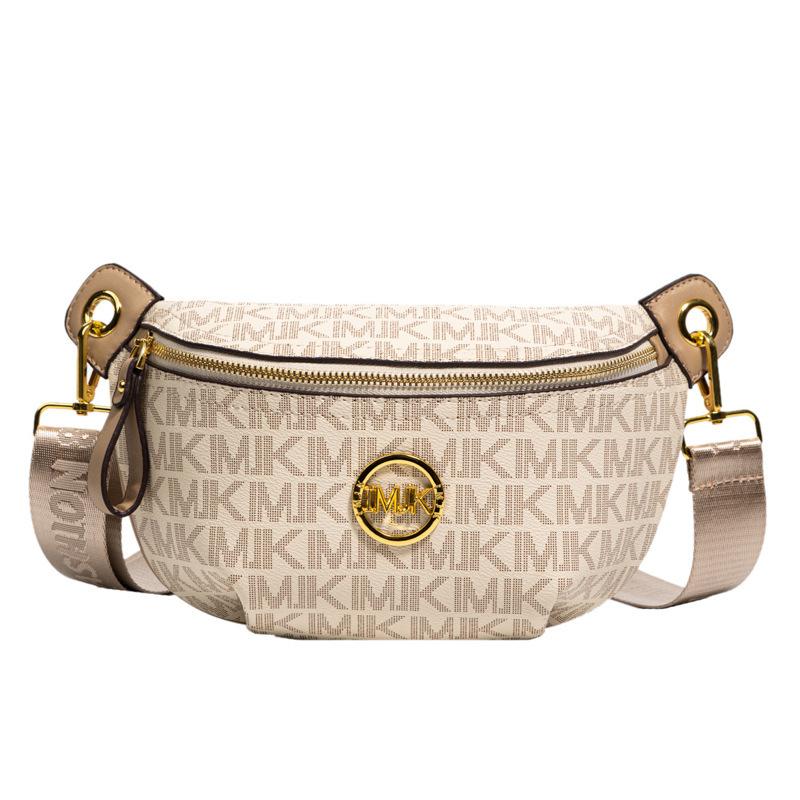 Brand bag women's new fashion texture retro printing women's breast bag versatile shoulder messenger bag