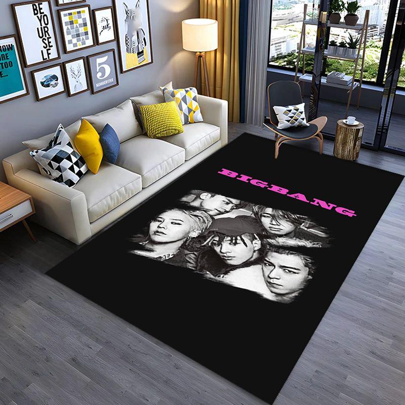 Big Bang: Icons Music Carpet Printing Floor Mats Room Dormitory Decoration Protective Pad