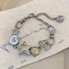 Heart Star Charm Bracelet For Women Girls High-End Exquisite  Light Luxury Wrist Chain Retro Y2K Jewelry Accessories