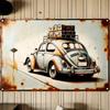 Arte de Pared Metálico Vintage Maleta de Coche Decoración Retro de Garaje