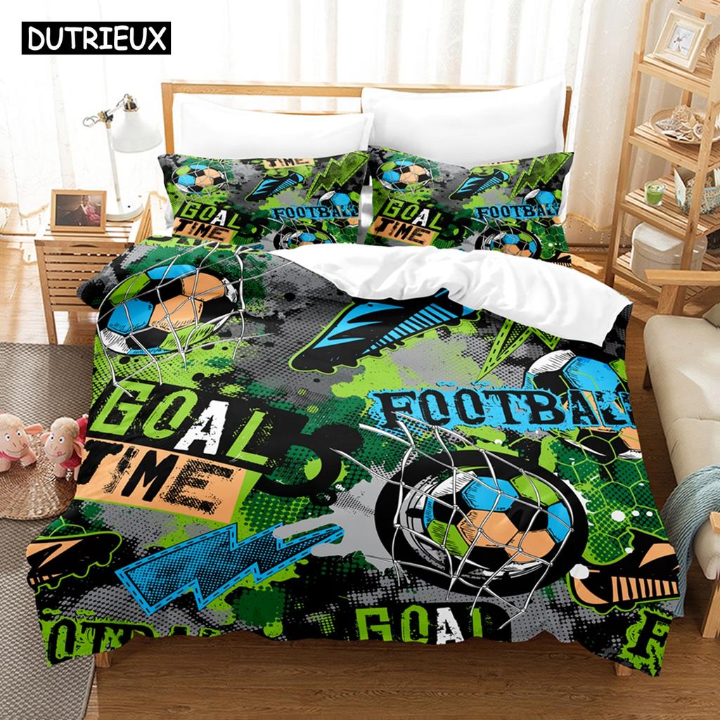 3D Football Bedding Sets Duvet Cover Set With Pillowcase Twin Full Queen King Bedclothes Bed Linen