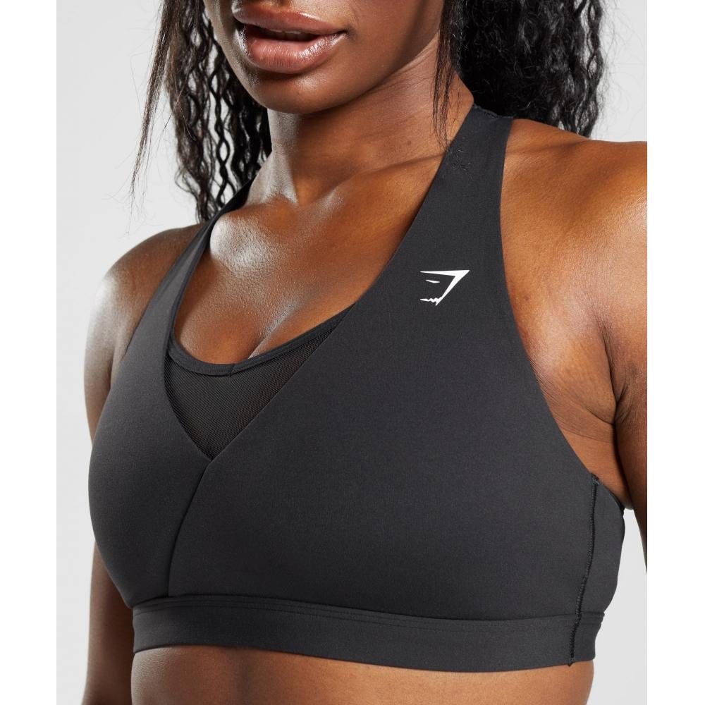Gymshark Crossover Sports Bra Black B4a9k Bbbb