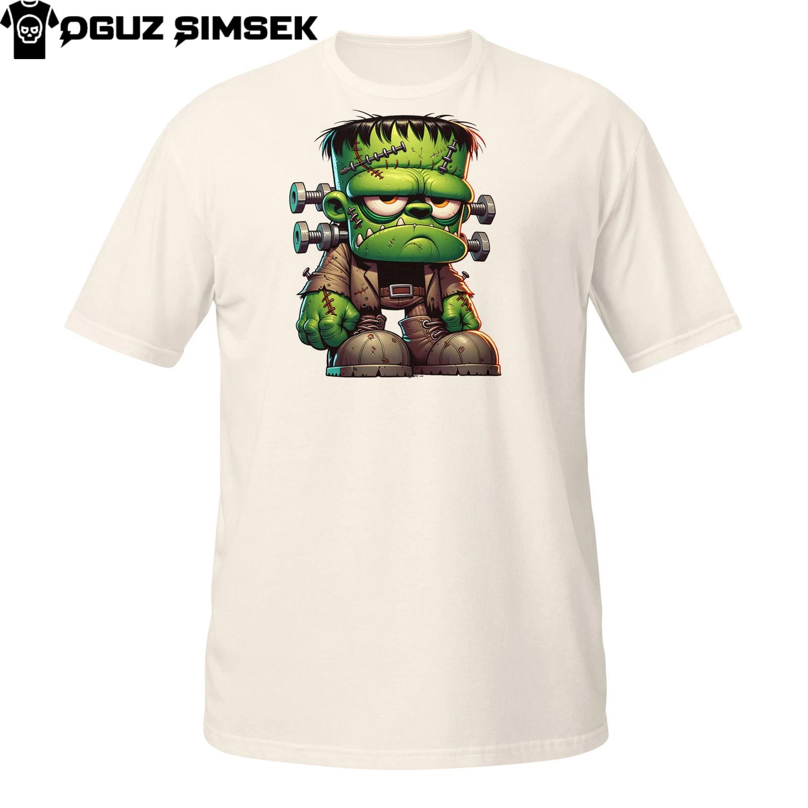Grumpy Frankenstein Shirt | Moody Monster Halloween Tee Unisex T-Shirt Mens Womens Tees Top L