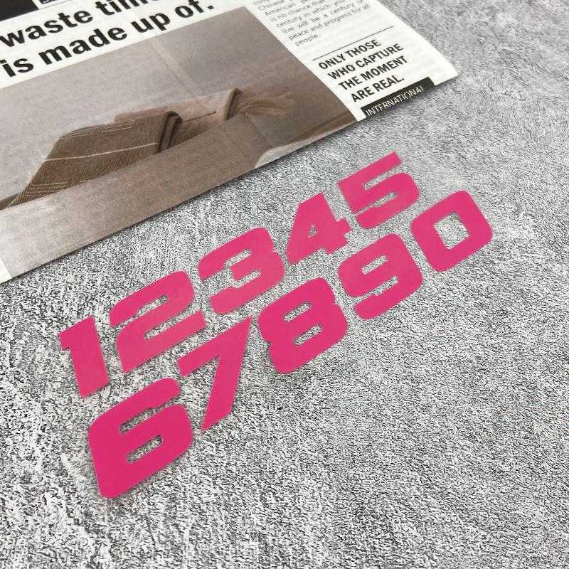 1SET Number 1234567890 Motorcycle Stickers Waterproof Motorbike Fuel Tank Electric Scooter Vinyl Decals Durable Laptop Decors