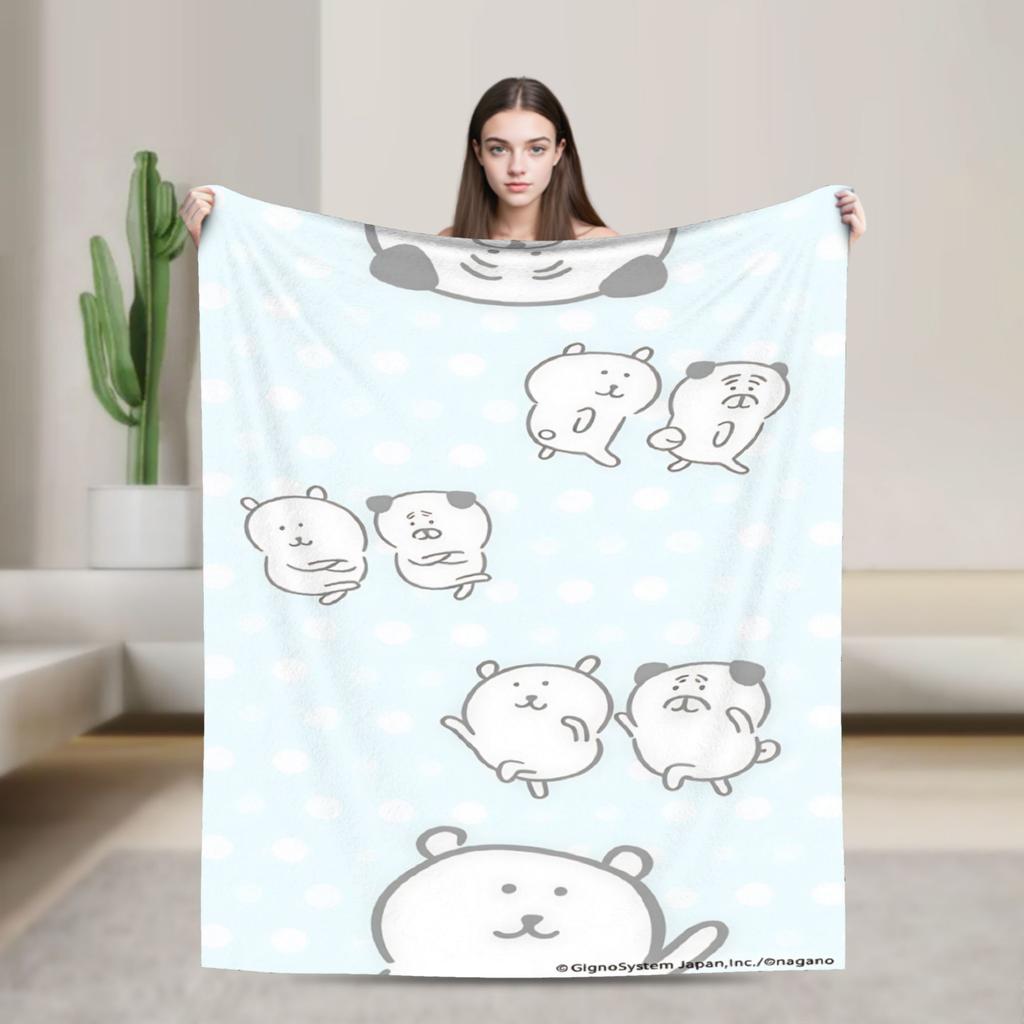 Joke Bear Blanket  Warm Soft Comfortable Plush Throw Blanket For Outdoor Airplane Travel Flannel Bedspread Bed Cover