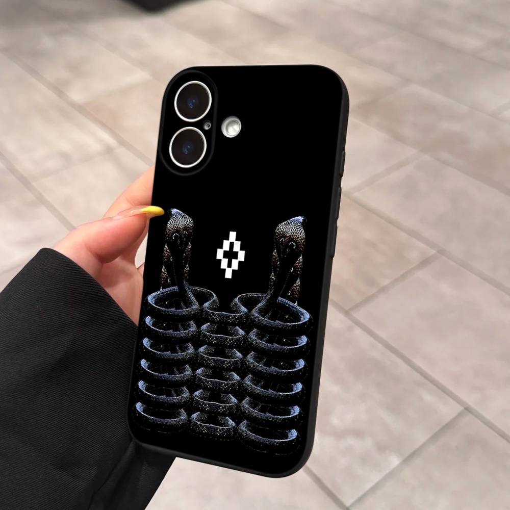 M-MARCELO B-BURLON For IPhone 17 16 15 14 13 12 11 Pro Max 13 17Air Shockproof Soft Phone Cases Coque