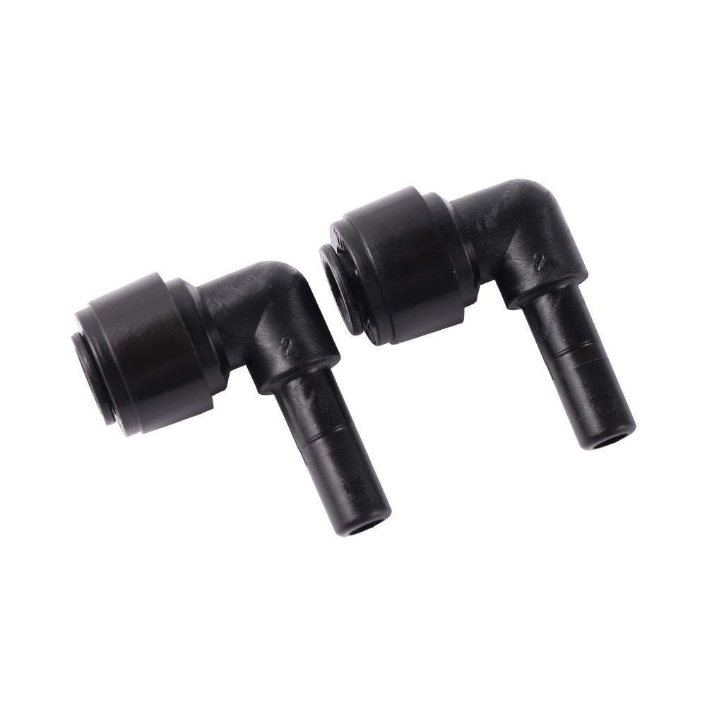 10Pcs 6.35mm Black RO Water Fitting 1/4 Straight Elbow Tee POM Coupling Hose PE Pipe Bulkhead Quick Connector Water Filter Parts