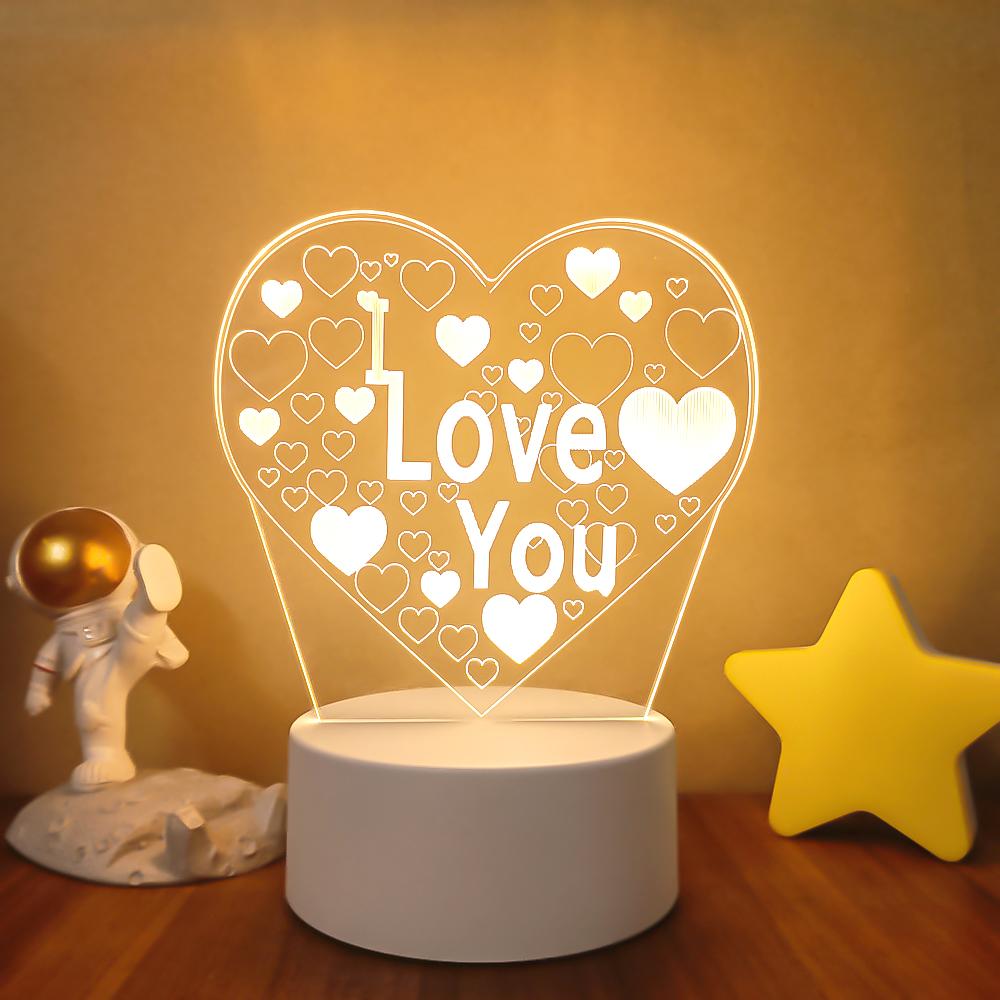SOLOLANDOR 3D LED Lamp Creative 3D LED Night Lights Novelty Illusion Night Lamp 3D Illusion Table Lamp For Home Decorative Light