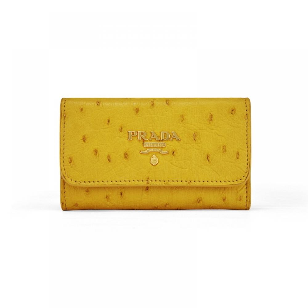 Prada 1pg222 2t3 F065y Metal Logo Key Case