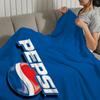 Fashion Art P-pepsi C-cola Logo Blanket Plush Nap Sofa rug for Living Room Warm Office Bedroom Birthday Home Travel Kid Gifts