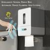 Dispensador Automático de Papel Higiénico, Portarrollos de Baño Inteligente sin Contacto con Luz Nocturna y Carga USB, Funciona con Pilas