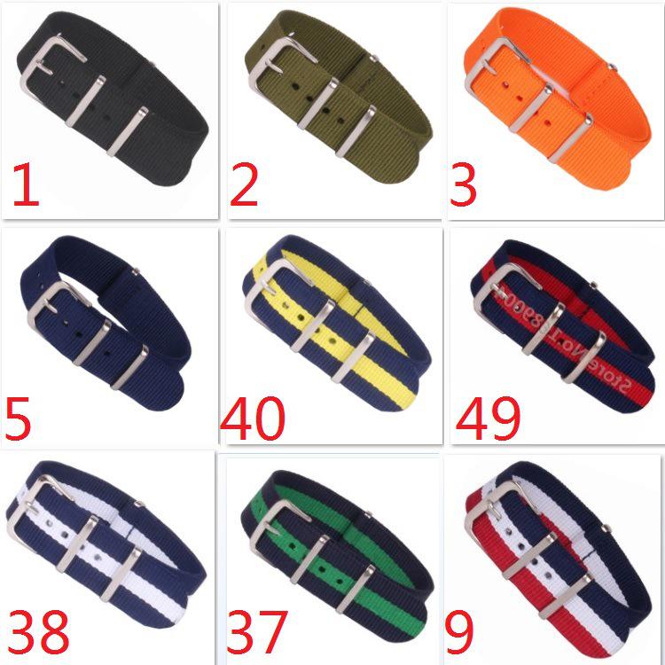 Correa de Reloj de Moda de Lona de Nailon Rojo de 16 mm - Brazalete de Reloj de Joyería Tejido