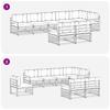 Outdoor Sofa Set with Cushions 8 pcs Natural and Cream