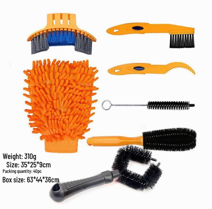Portable Mountain Bike Chain Cleaner & Maintenance Brush Kit
