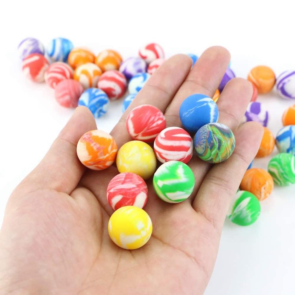 Sports Games Party Favors for Child Colorful 20mm Elastic Jumping Balls Rubber Ball Bouncing Balls Swirl Bouncing Balls