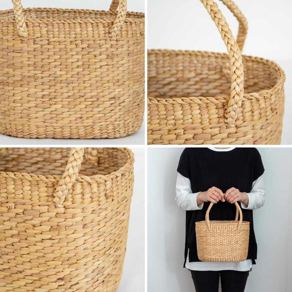 Siam Wasserhyazinthe Korbtasche, Handgefertigt in Thailand (Kein Kordelzug)