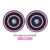 2PCS Car Coaster Water Cup Bottle Holder Anti-slip Pad Mat For Volkswagen VW Scirocco Jetta Beetle Golf 4 5 6 Passat Polo B5KD2
