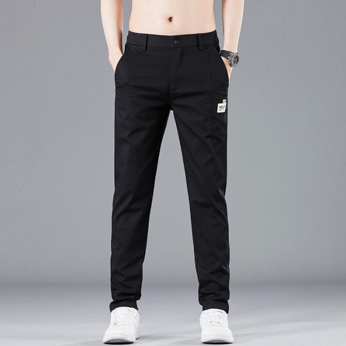 

Men s Slim-Fit Ice Silk Casual Pants - High Elastic, Lightweight Straight-Leg Design 38 чорний