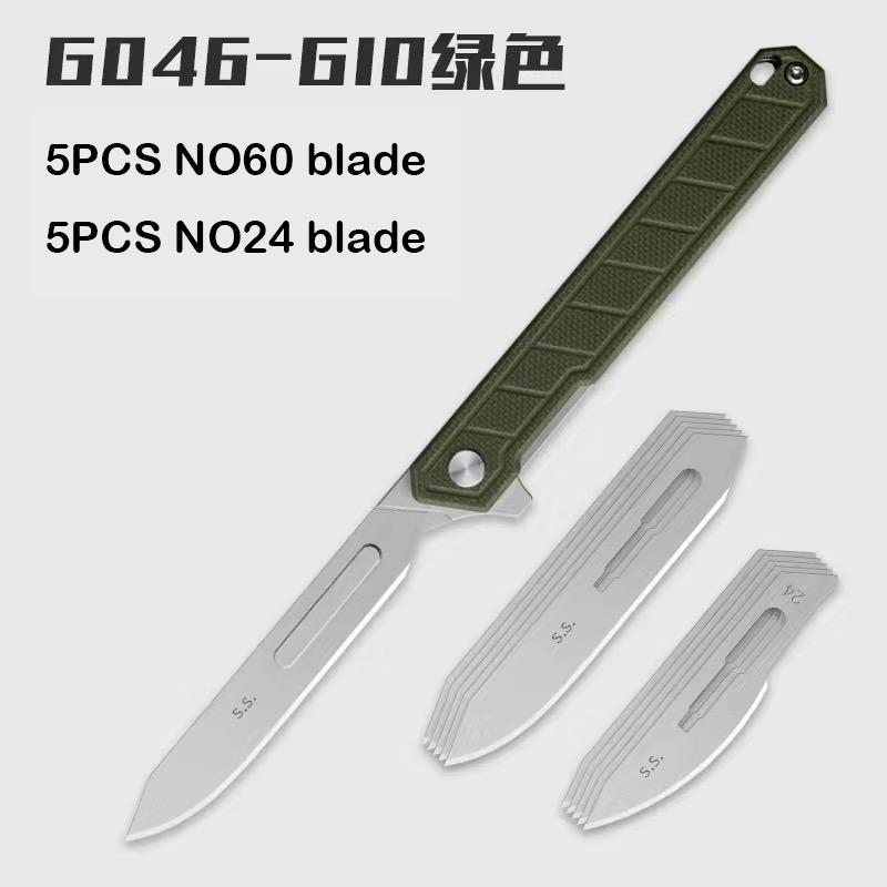 NEW The PEI/G10 Handle Folding Knife Suitable For A Variety Of Scalpel Blades Mini Portable EDC Utility Knife With NO60 Blades