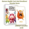German English Card Deck Emotional Monster Game Control Emotions And Funny Card Family Gathering Travel Game Fun Childrens Cards