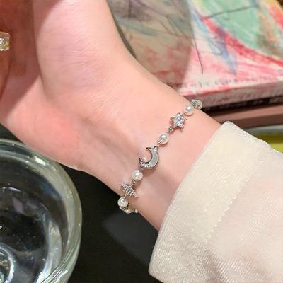 Zircon Star Moon Bracelet Internet Celebrities Ins Cold Wind Bracelet Personality Niche Fashion Versatile Jewelry Women