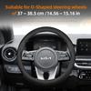 For KIA Round D-Shaped Steering Wheel Cover Ultra-Thin Fit Ceed Sportage 3 Picanto Rio Xceed Stonic Cerato K3 Soul Sonet Morning