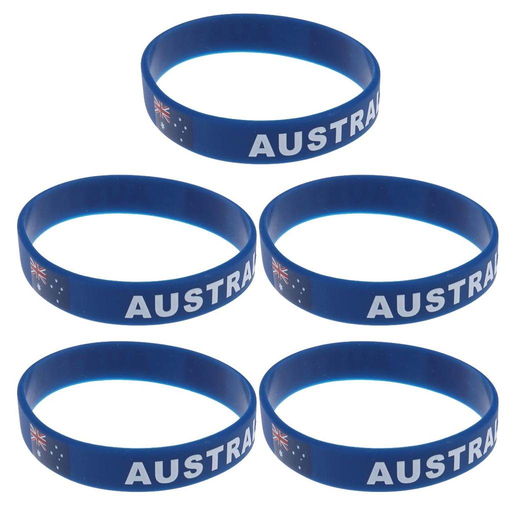 2 stücke Australische Flagge Armband Nationalflaggen Silikonarmband Frauen Männer Australien Sport Gummiband Handschlaufe Armreif Mode-accessoires Geschenke