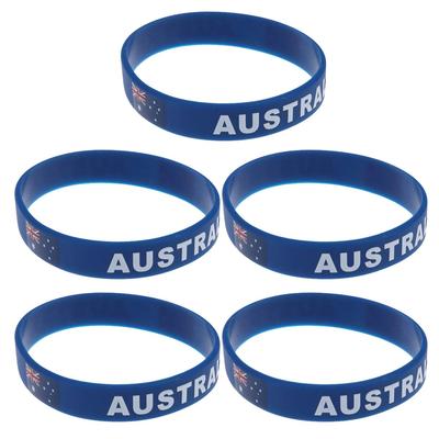 2 stuks Australische Vlag Armband Nationale Vlaggen Siliconen Polsband Dames Heren Australië Sport Rubberen Band Polsband Armband Mode Accessoires Cadeaus