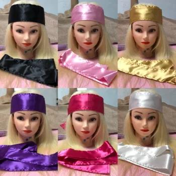 2024 Price High Quality Hot Sell Double Layer Bonnet with Long Tie Hair Bonnet Satin Bonnets