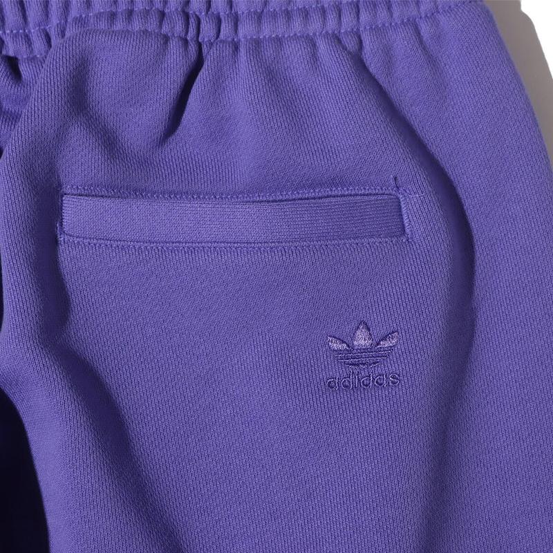 adidas Originals Trefoil X Pharrell Williams Co-Branded Solid Cotton Velvet Ribbed Elastic Sports Joggers Unisex Bottoms Purple HF9909