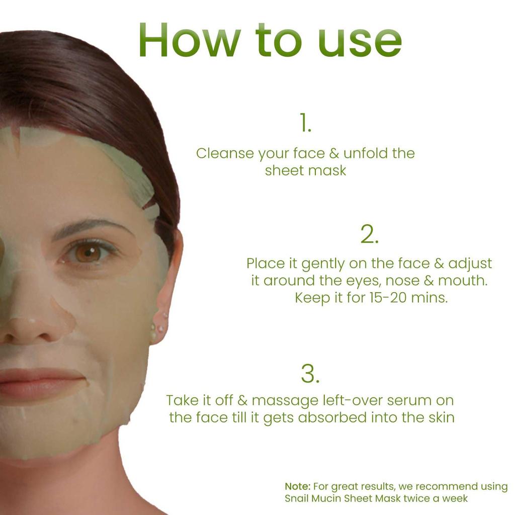 O3+ Snail Mucin Instant Glass Sheet Mask 30 ml Pack für hydratisierte, strahlende Haut und eine glatte Textur