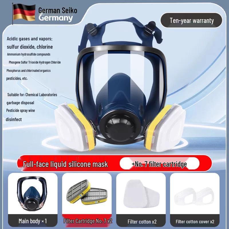 Advanced Full-Face Gas Mask for Spray Painting & Chemical Protection
