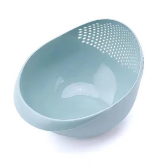 Plastic Colander Rice Bowl Drain Basket Fruit Bowl Washing Drain Basket with Handle Washing Basket Home Kitchen Organizer