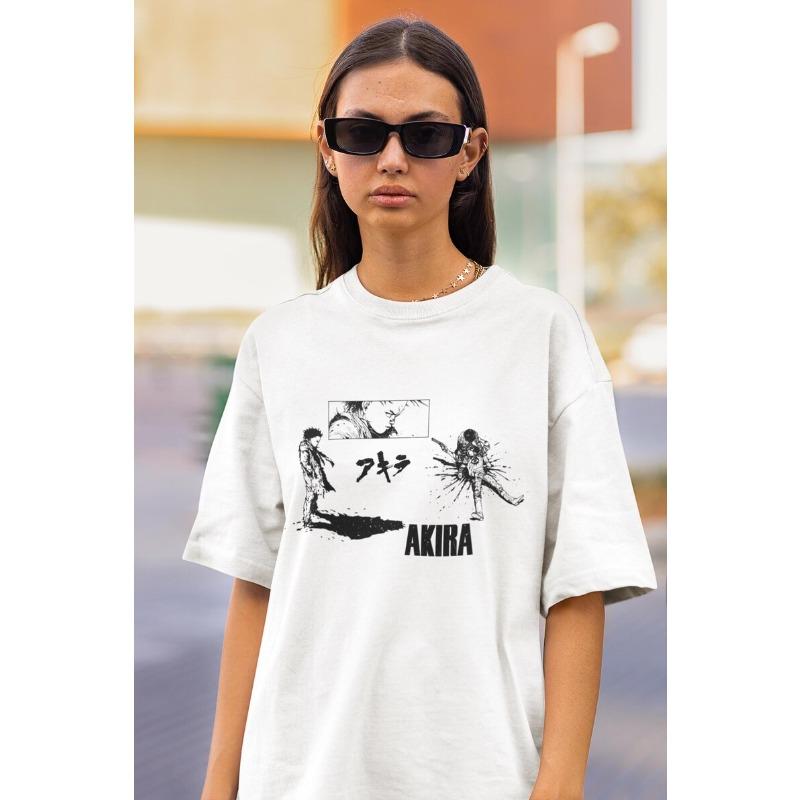 Japan Classic Anime Akira Manga Graphic Print T-Shirt Men Women Cotton Relaxed Fit Short Sleeve Tee Loose Casual Oversized Top Summer New Tee