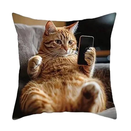 Pillow Cover Squealing Goat Donkey Rabbit Puppy Alpaca Print Cushion Case Sofa Bed Pillowcase Bedroom Dorm Home Decor W 629₽