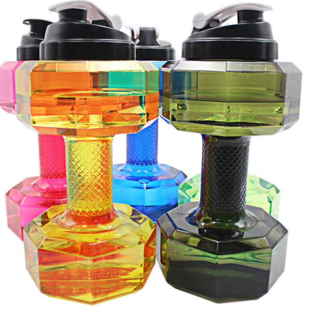 1Pcs Fitness Dumbbell Water Bottle Large Capacity Weightlifting Dumbbell Cup Stylish Sports Water Kettle Durable Eco-Friendly
