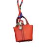 Cute Basket Bag Pendant Highgrade Leather Car Keychain Pendant Cute Creative Pendant