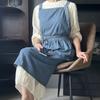 Cotton Cross Back Apron Stain-Resistant Cooking Apron Durable Bib Apron  Hairstylist