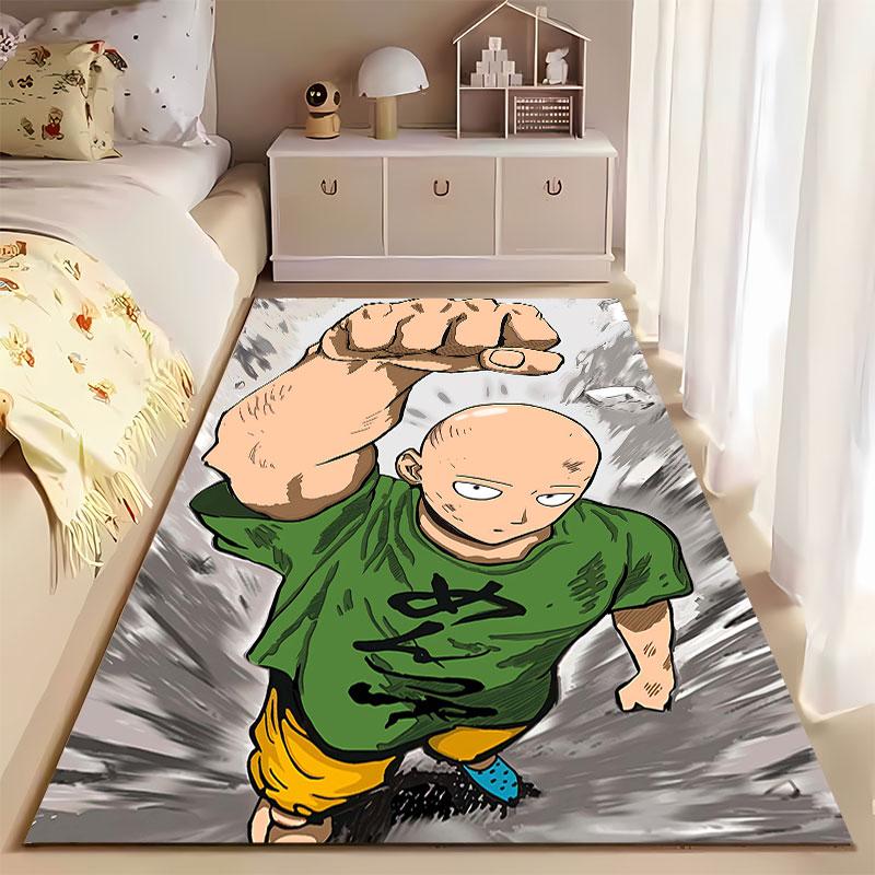 Bald Hero Punch Anime Carpet Suitable As a Non-slip Mat for the Living Room or Bedroom Sofa