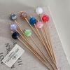Simple Candy Color Metal Hairpin for Easy Bun Hairstyles