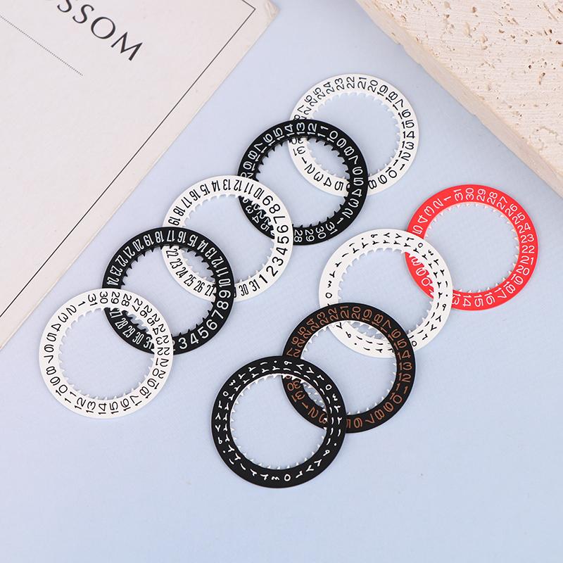 Watch Date Dial Fits Nh34-Nh35 Movement Black White Red Orange 3-Digit 6-Digit Automatic Mechanical Movt Day Date Dial Wheel