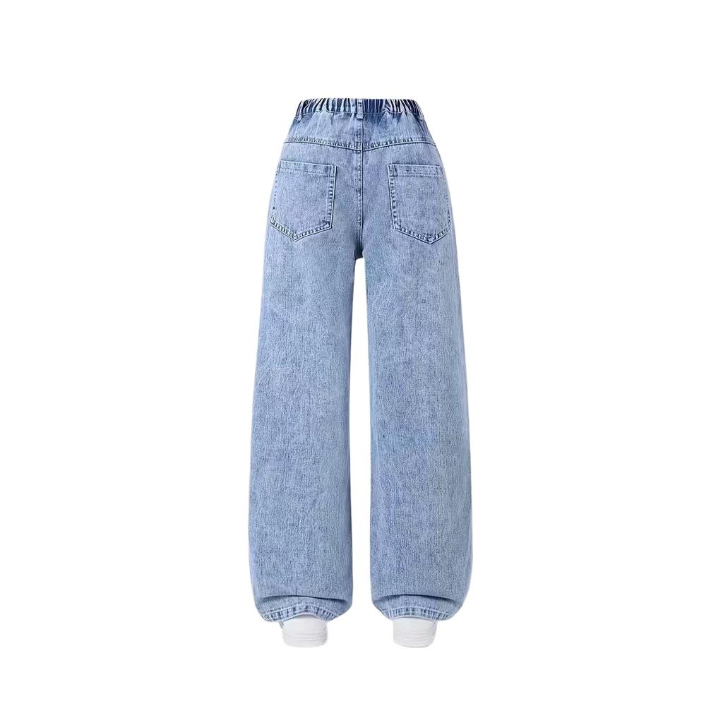 Girls' Jeans with Embroidered - Casual Denim Pants for Toddlers and Kids