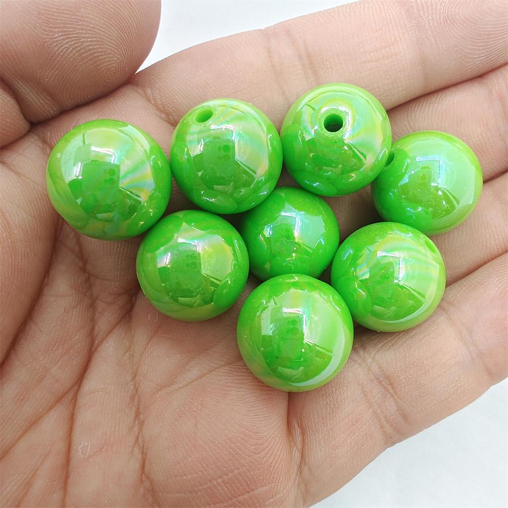 10 szt. okrągłych koralików koralikowych materiałów biżuteria akcesoria AB magiczny kolor bransoletka naszyjnik moda kreatywny ciemny dział